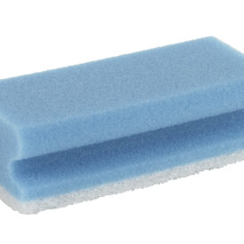 Schuurspons met greep set à 10 ca. 140x70x42 mm blauw / wit