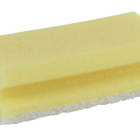 Schuurspons met greep set à 10 ca. 140x70x42 mm geel / wit