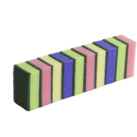 Schuurspons assorti kleuren set à 10 ca. 90x60x30 mm