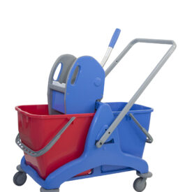 Mopwagen met pers kunststof 2x25 ltr