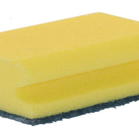 Schuurspons met greep geel / groen ca. 140x70x42 mm set à 10