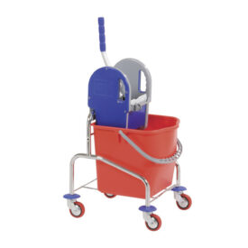 Mopwagen met pers chroom met pers 1x25 ltr